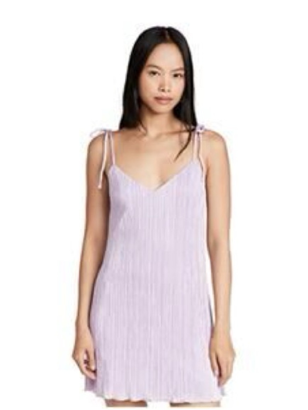 DANNIJO Pleated Mini Slip Dress in Lavender